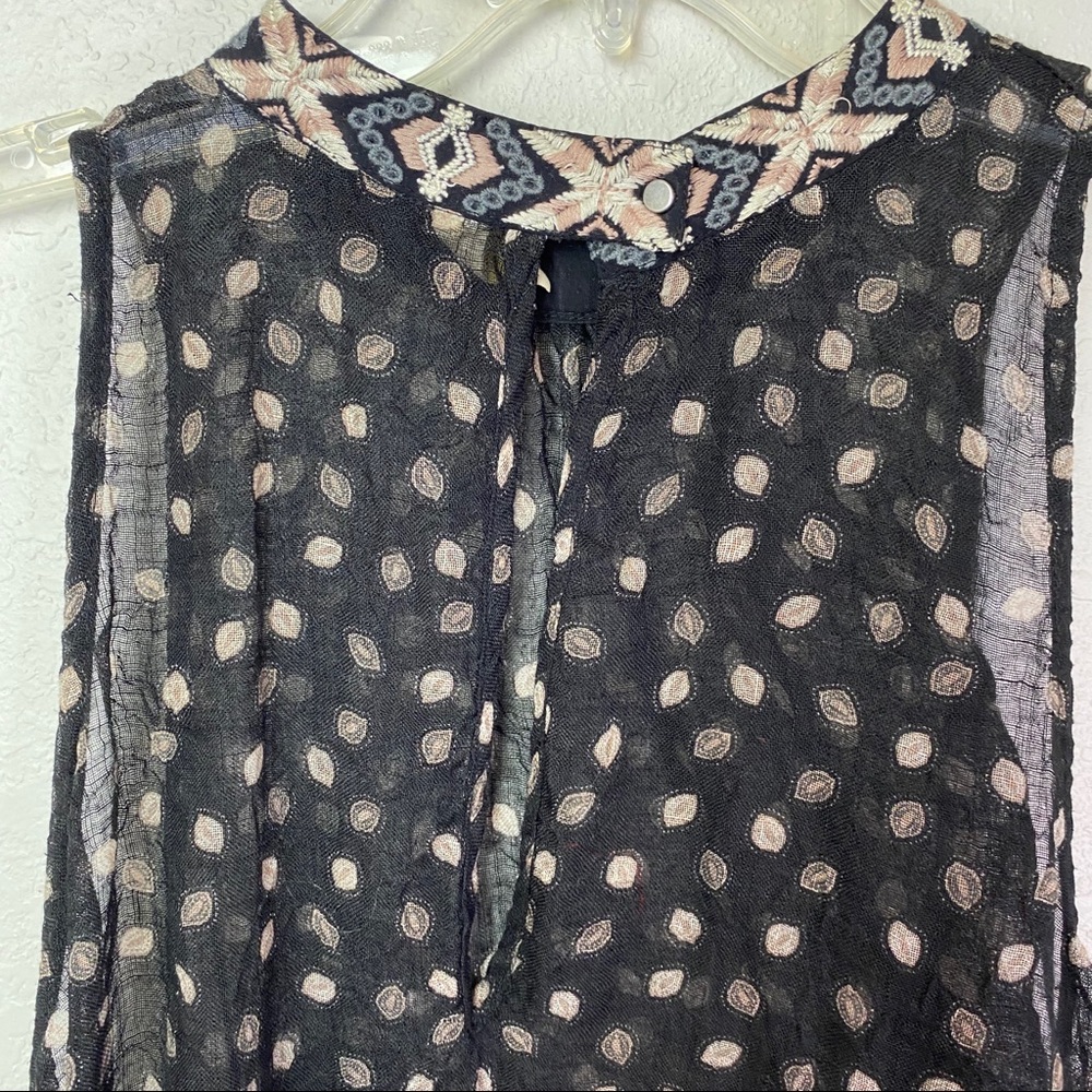 Free people embroidered neckline open tie tank - Picture 3 of 16